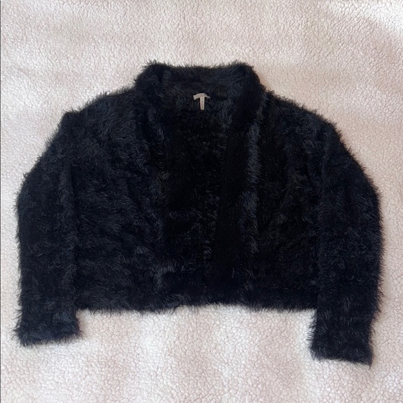 LOGO by Lori Goldstein Black Teddy Jacket Cozy and Chic - Picture 1 of 5